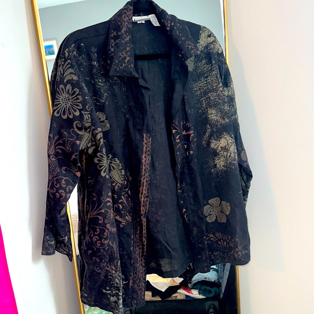 Vintage Bohemian Chicos Linen Blazer